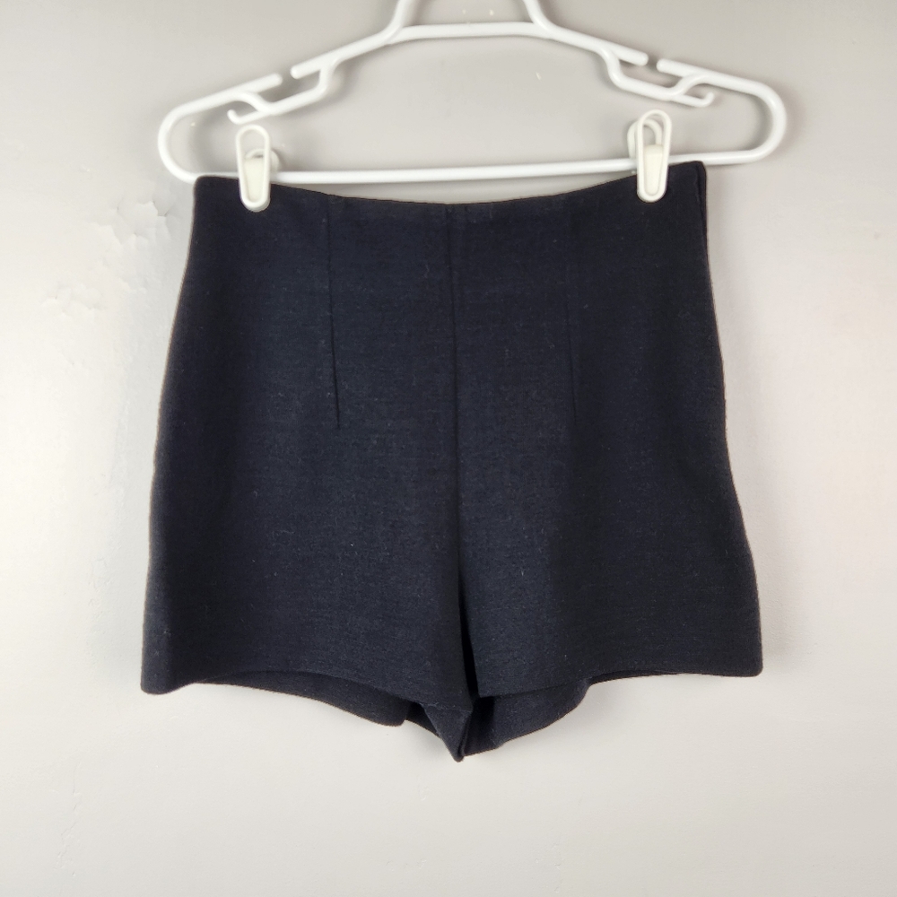Vintage 90s Moschino Couture High Waisted 100% Virgin Wool Shorts